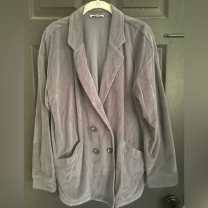 Madewell corduroy knit blazer blue size large